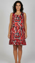 RUFFLE BOTTOM DRESS WITH SIDE SEAM POCKETS - D2099